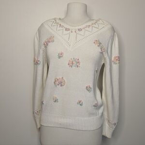 💚Granny core/Cottagecore 3D adorable sweater size small